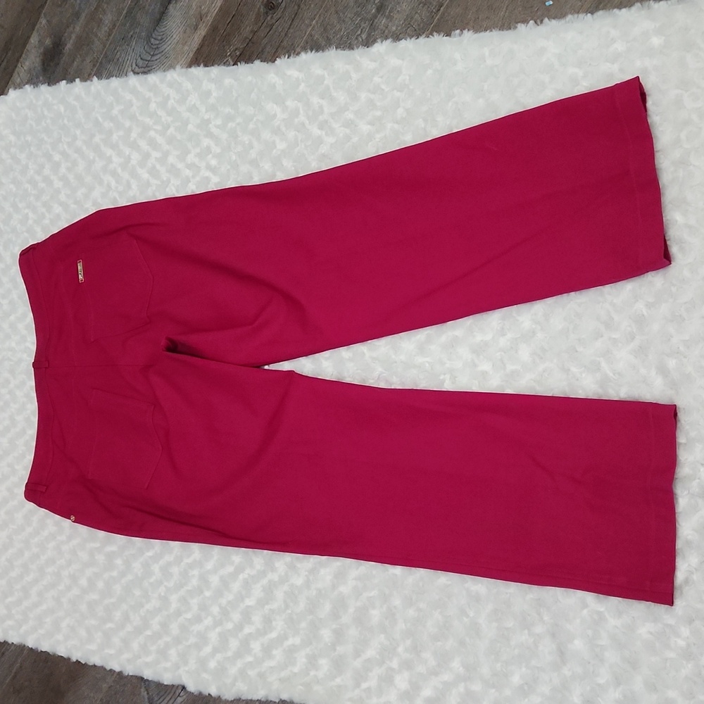St. John Yellow Label Red Heavyweight Twill Pant Size 12 - Picture 9 of 9
